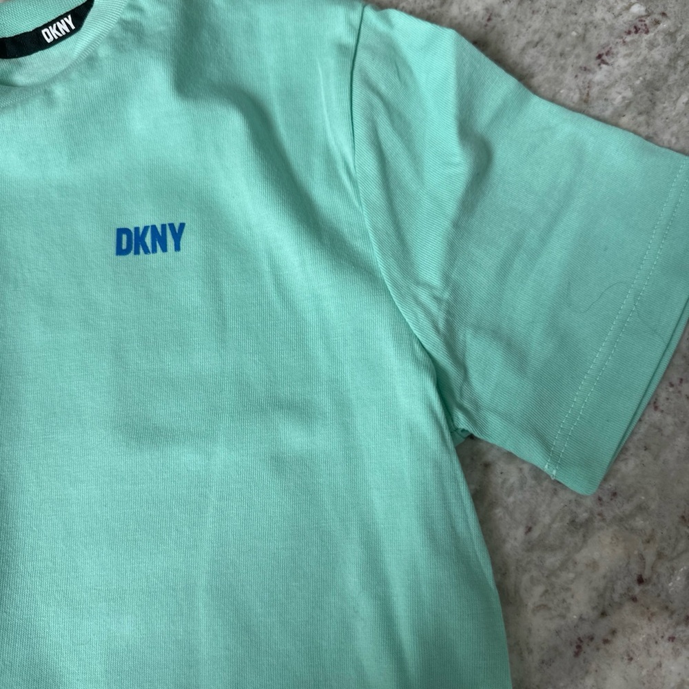 DKNY Aqua Tee with Blue Logo